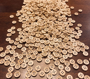 Natural Wooden Buttons - 20 button pack