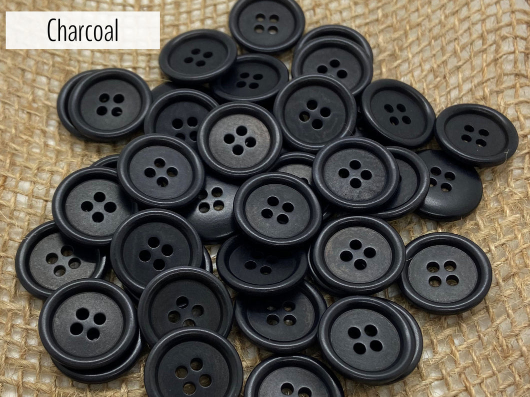Charcoal Grey Buttons (quantity 20)
